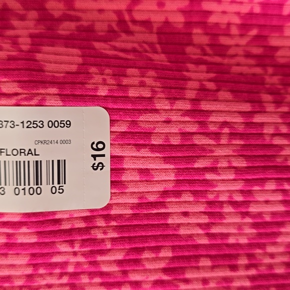 THEREABOUTS BRAND GIRLS PINK FLORAL & PEACH SUMMER TANK TOPS SIZE LARGE 14 - Picture 3 of 14